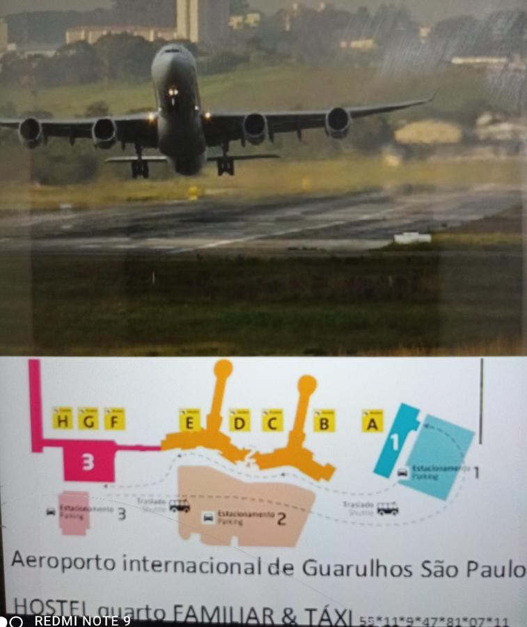 Hostel Familia Quartos Privado Proximo Aeroporto Int Guarulhos Sp Taxi 24 Hrs Kültér fotó